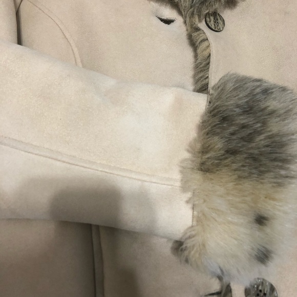 Vintage fur, suede coat - Picture 4 of 8